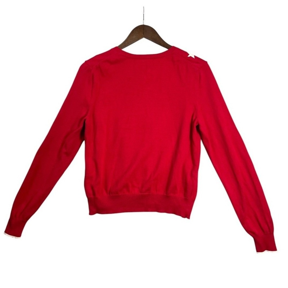 Tommy Hilfiger Womens Americana Star‎ Cardigan L Red Preppy Nautical Patriotic - Picture 3 of 8